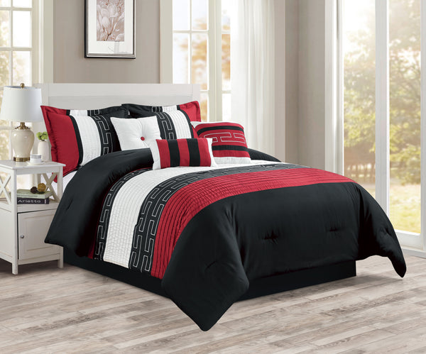 Donnatella Black 7-piece Comforter set