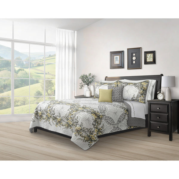 Forever Yellow Quilt set Mega Bedding Outlet