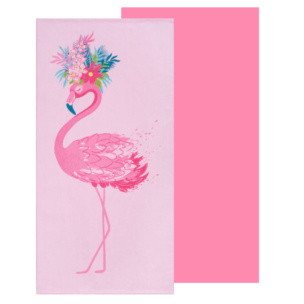 Beach Towel Pink Flamingo