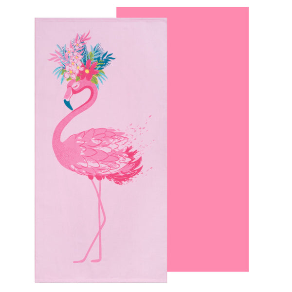 Beach Towel Pink Flamingo