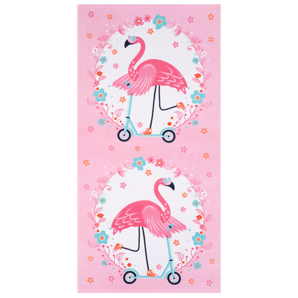 Beach Towel Flamingo on Scooter