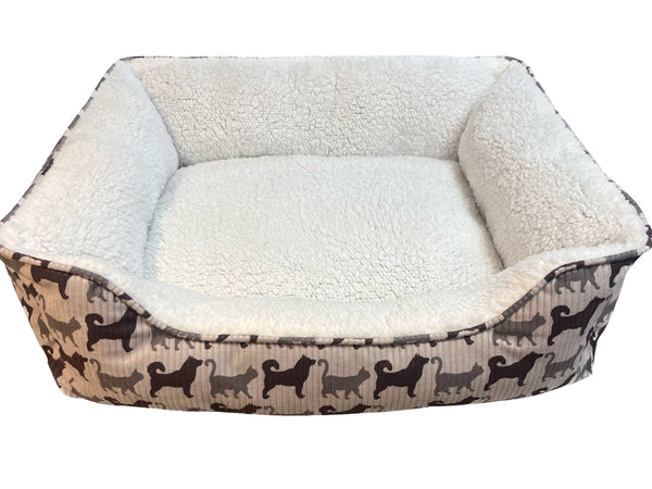 Dog Bed Cozy Cuddler--Dog and Cat print