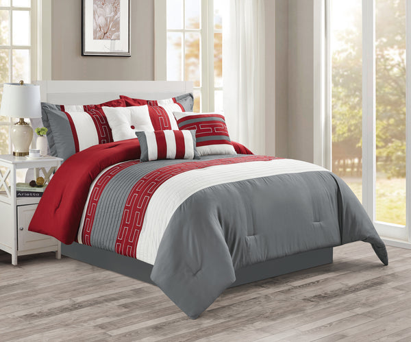 Donnatella Grey 7-piece Comforter set