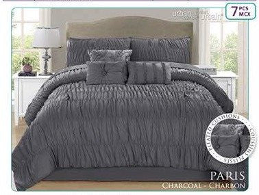 Paris Charcoal 7-piece Comforter Set