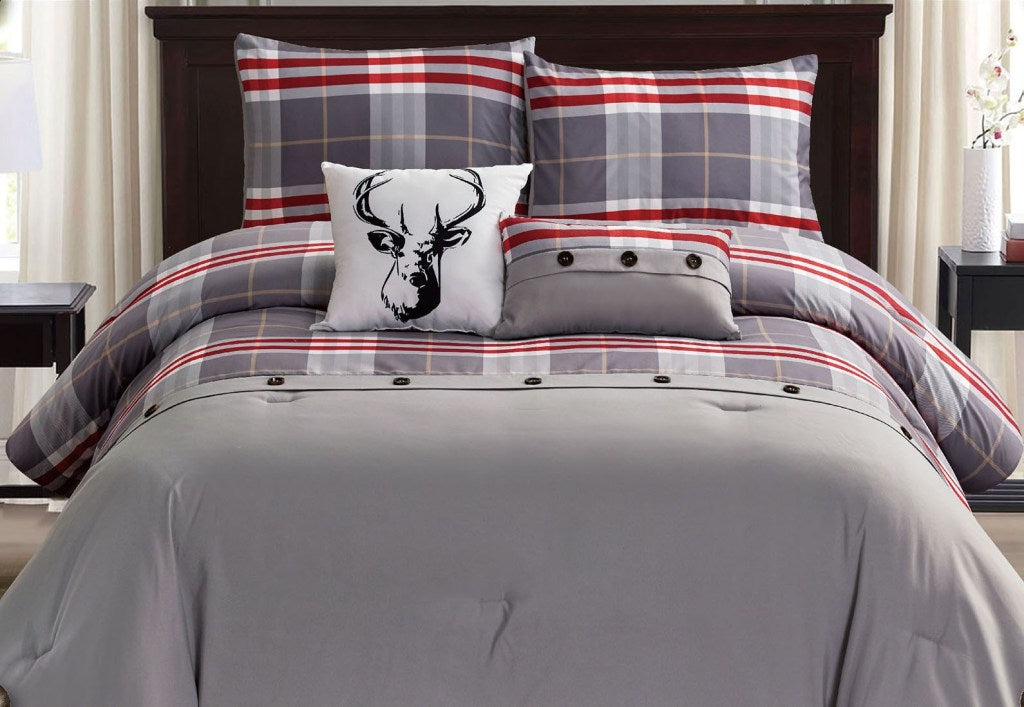 Lodge Grey 5-piece Comforter set