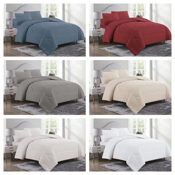 Dream Sleep Solid 3-piece Comforter sets
