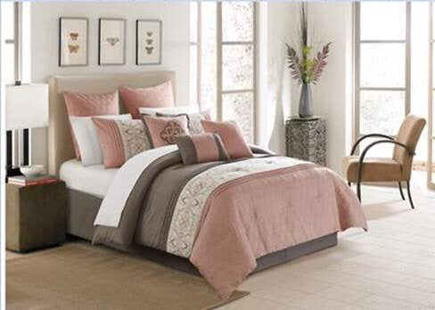 Alysha Pink 7-piece Comforter set