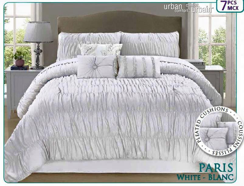Paris White 7-piece Comforter Set